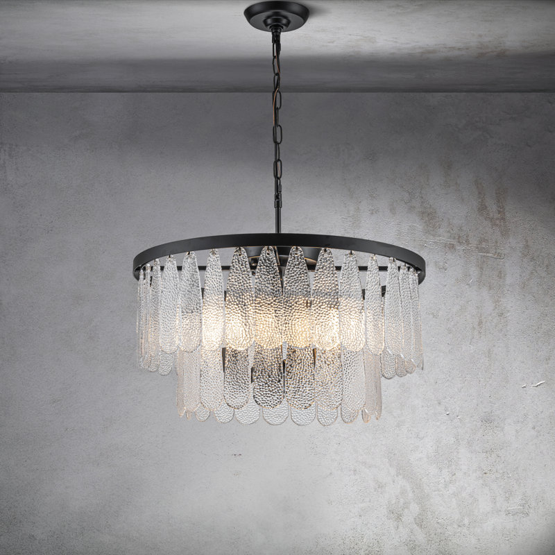 Rustic glass chandelier on sale